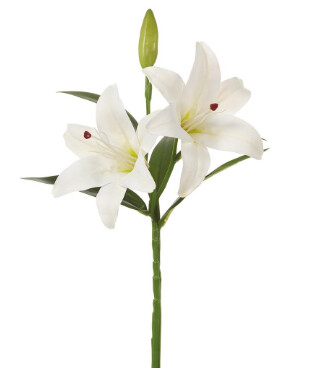 15&quot; Lily Spray x2 w/6&quot; Heads White