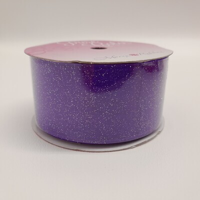 1.5&quot;x4yd Sheer Glitter Purple