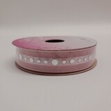 5/8&quot;x3yd Justina Rhinestone Ribbon Pink