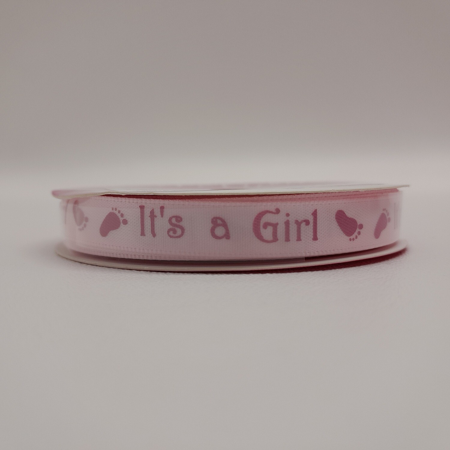 3/8&quot;x5yd It&#39;s A Girl Ribbon Pink