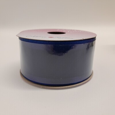 1.5&quot;x6yd Satin Edge Sheer  Navy