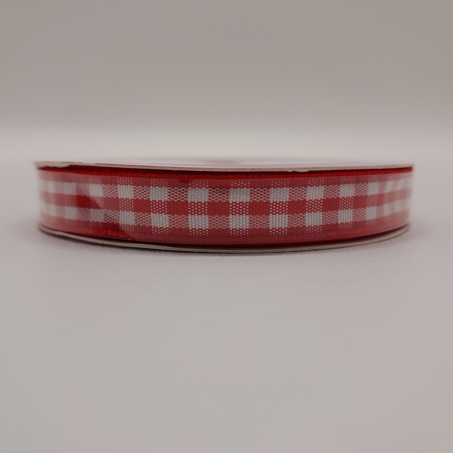 3/8&quot;x4yd Micro Check Ribbon Red