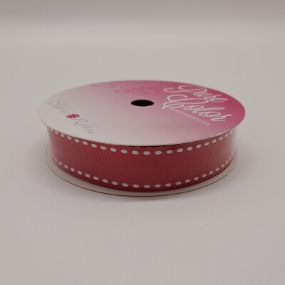 5/8&quot;x3yd Grosgrain Stitch Ribbon Red