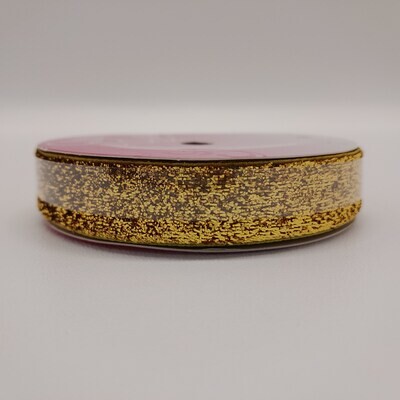 5/8&quot;x3yd Glitter Velvet Gold