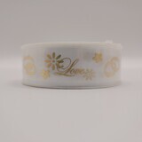 1&quot;x5yd Love Ribbon White