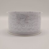 1&quot;x3yd Lace Ribbon White