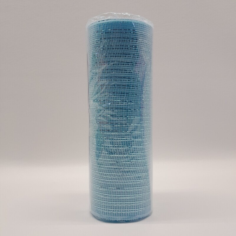 10&quot;x10yd Metallic Deco Mesh Light Blue