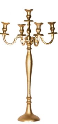 32&quot; Aluminum Candelabra Gold