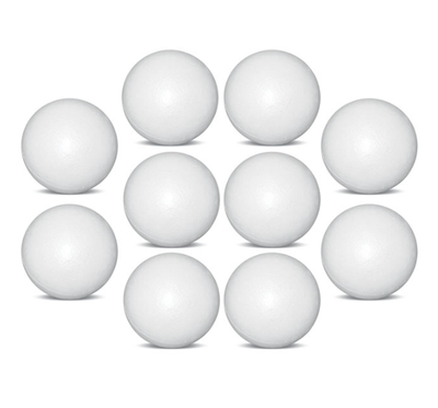 10pc 2&quot; Polyfoam Ball White