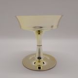 6&quot;x6.75&quot; Pedestal Bowl w/6&quot; Opening Gold (Plastic)