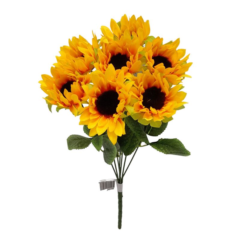 13&quot; Sunflower Bush x7 Yellow