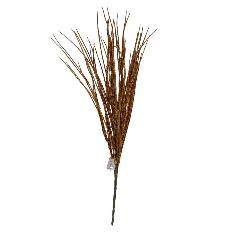 19&quot; Glitter Grass Bush x6 Gold