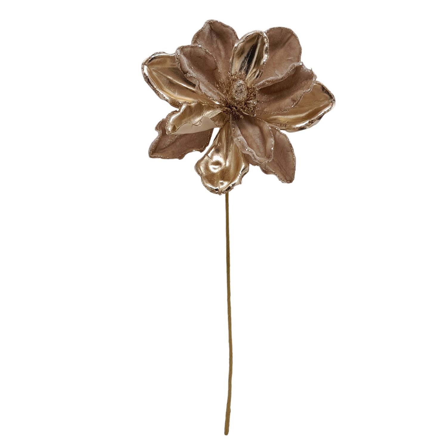 20&quot; Magnolia Bloom Pick w/9&quot; Head Champagne