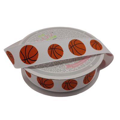 7/8&quot;x10yd Grosgrain Basketball Ribbon