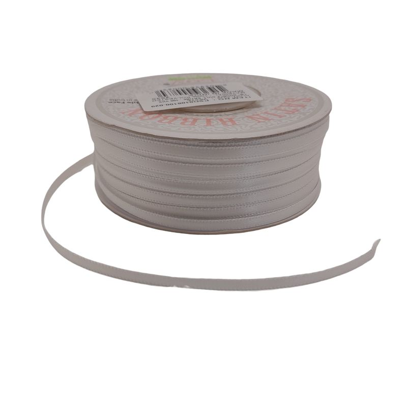 1/8&quot;x100yd Double Faced Satin White