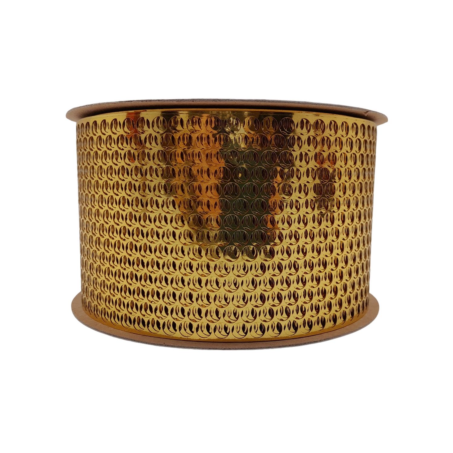 3.25&quot;x50yd Honeycomb Punchinello Ribbon  Gold