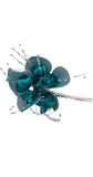 *1pc Flower Pick w/Pearls Teal