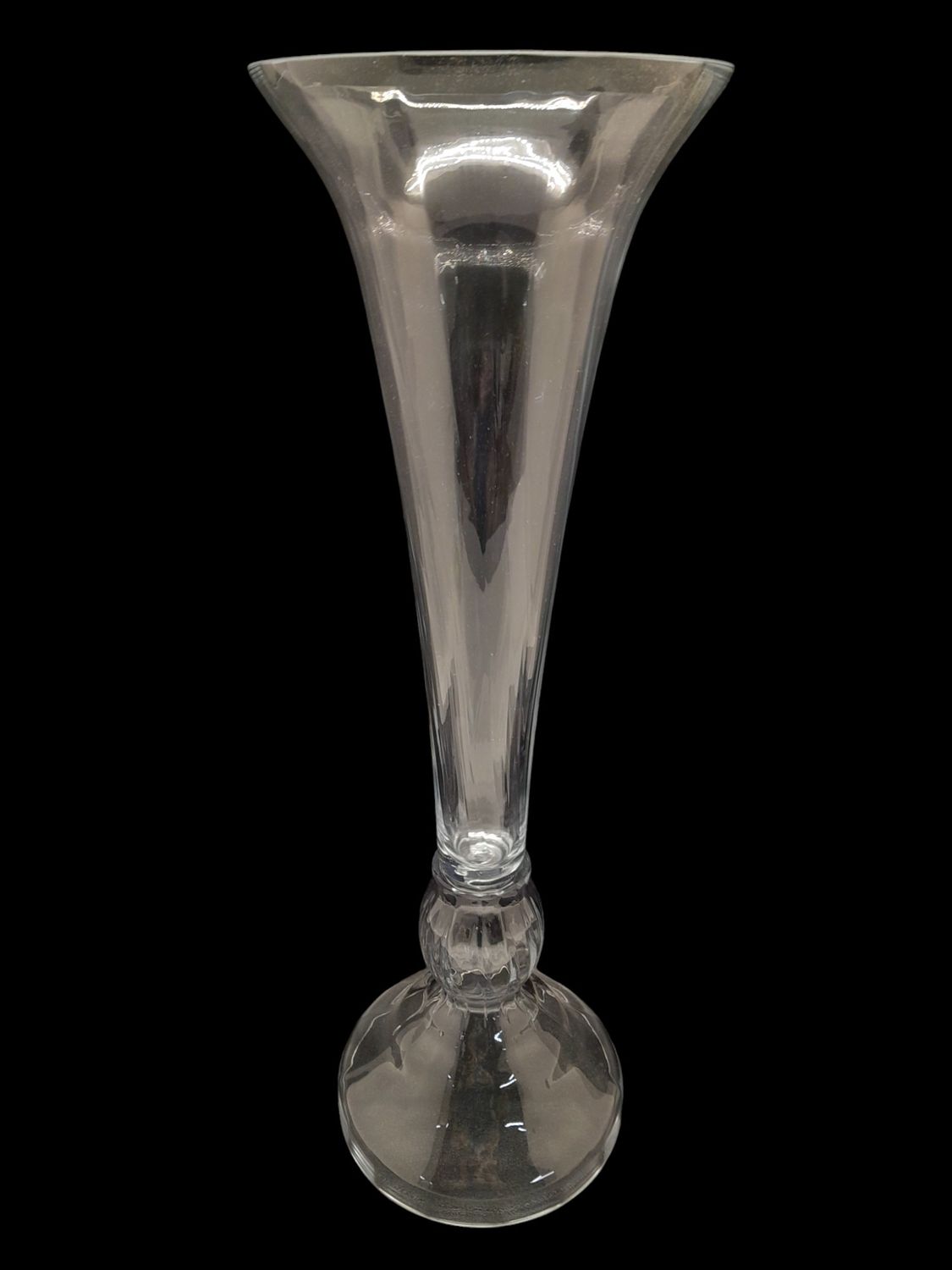 30&quot; Trumpet Vase 9.5&quot; Base 10&quot; Opening (Glass)