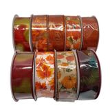 2.5&quot;x50yd Wired Fall Ribbon Assorted