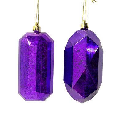 5.25&quot; Antique Look Gem Ornament Purple Assorted