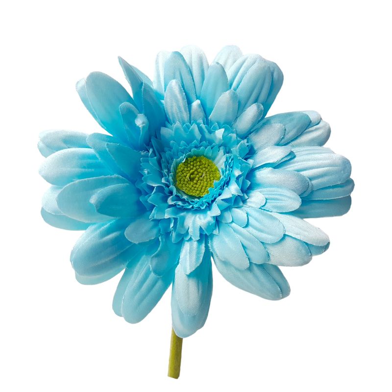 21.5&quot; Gerbera Daisy Stem w/5&quot; Head Turquoise