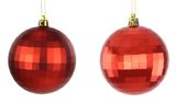 100mm Disco Ball Ornament Red Assorted Matte or Shiny