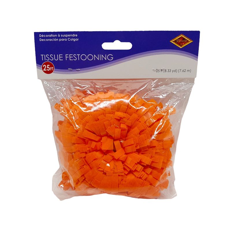 25&#39; Tissue Festooning Orange