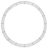 36&quot; 4 Ring Wire Box Wreath Form