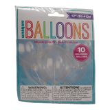 10pc 12&quot; Balloons Clear