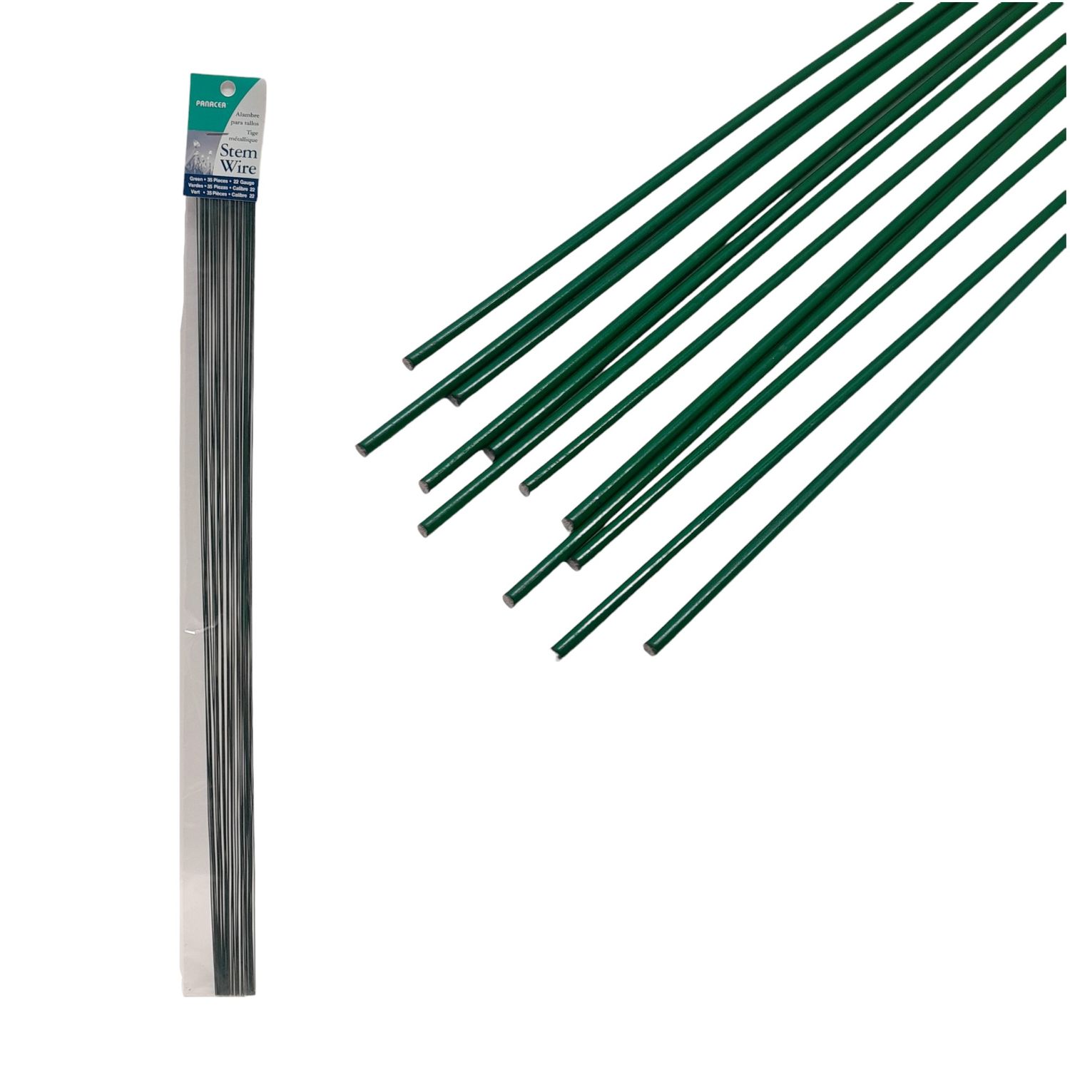 35pc 18&quot; 22 Gauge Wrap Wire Green