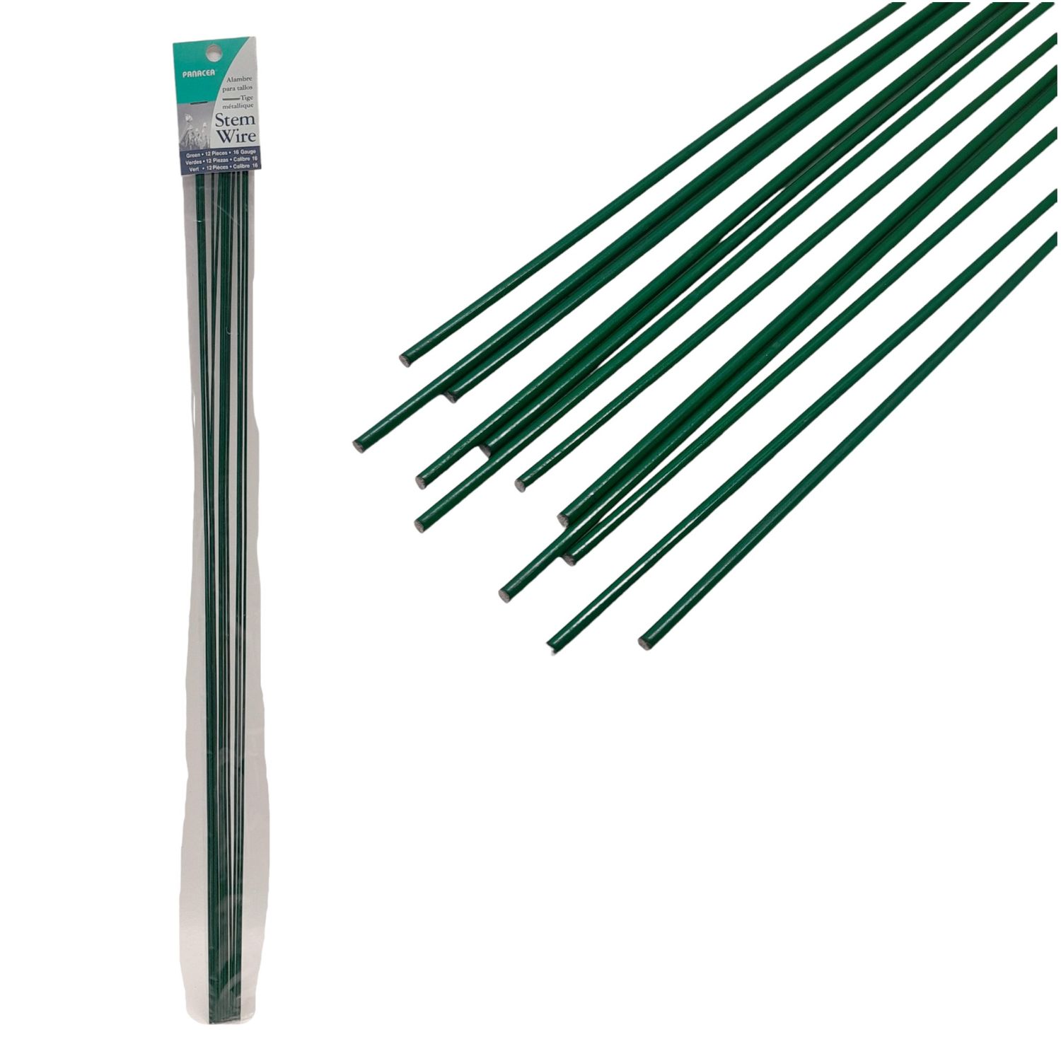 12pc 18&quot; 16 Gauge Wrap Wire Green