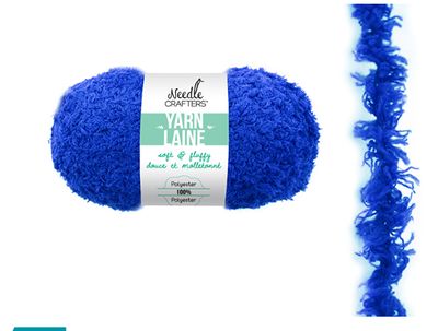 50g - Approx. 41.6yd 100% Polyester Soft &amp; Fluffy Yarn  Royal Blue