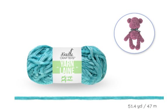 50g - Approx. 51yd 100% Polyester Poly-Soft Yarn Aqua