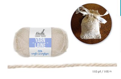 50g - Approx. 115yd 100% Acrylic Standard Yarn Dyed Ivory