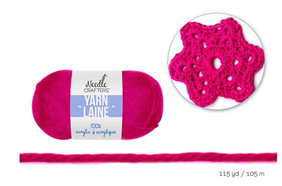 50g - Approx. 115yd 100% Acrylic Standard Yarn Dyed Hot Fuchsia