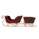 *16&quot;x3.7&quot;x5&quot; Metal Sleigh Red/Green