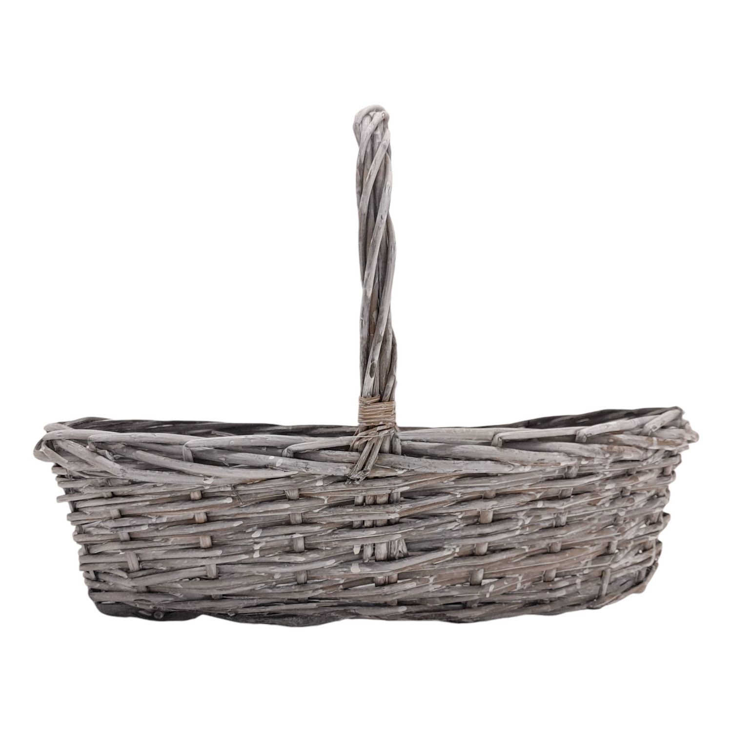 Single Handle Oval Basket Grey (MD)