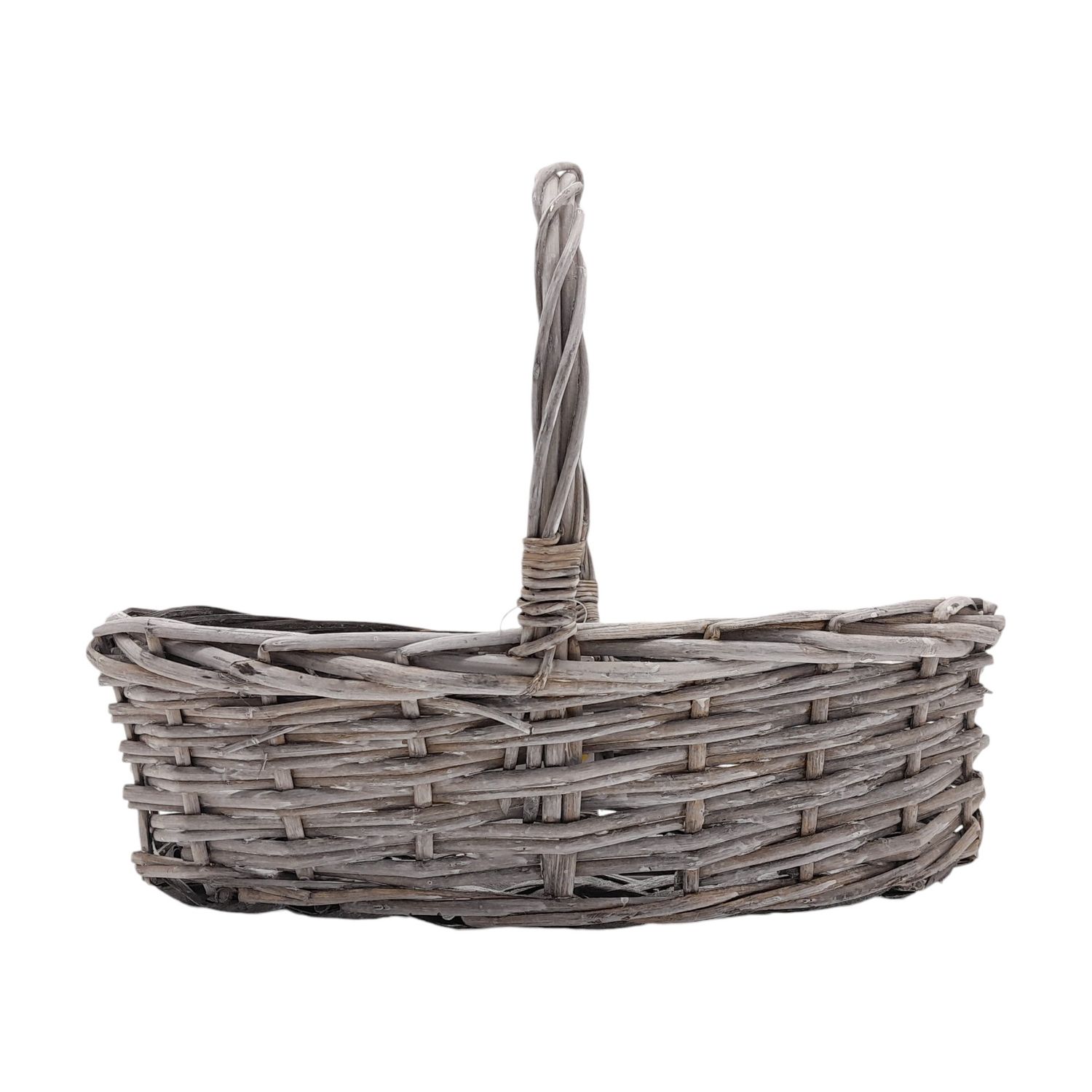 Single Handle Oval Basket Grey 24036 (SM)