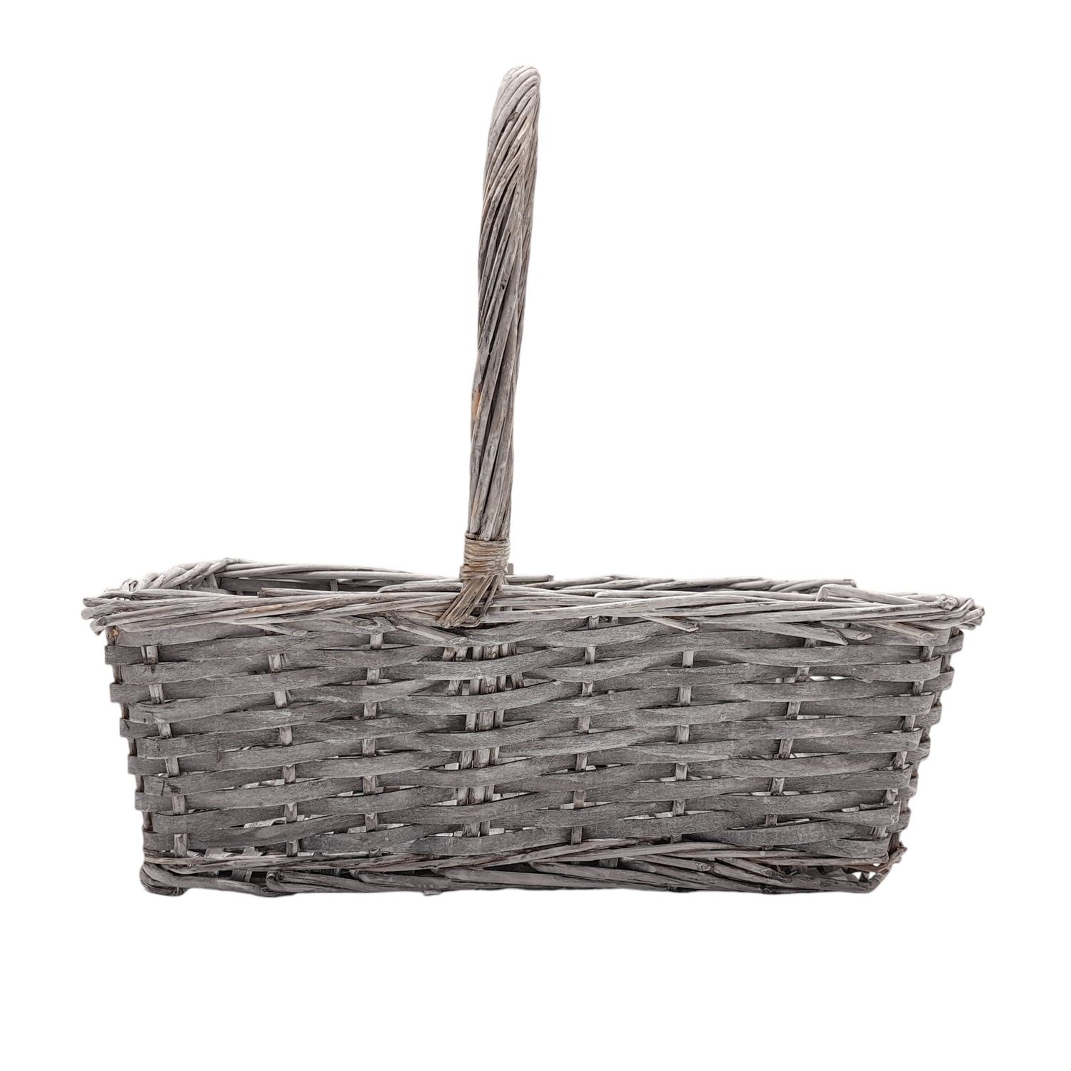 Single Handle Rectangle Basket Grey 4128 (LG)