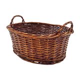 Double Handle Oval Basket Dark Brown 8519 (#3)