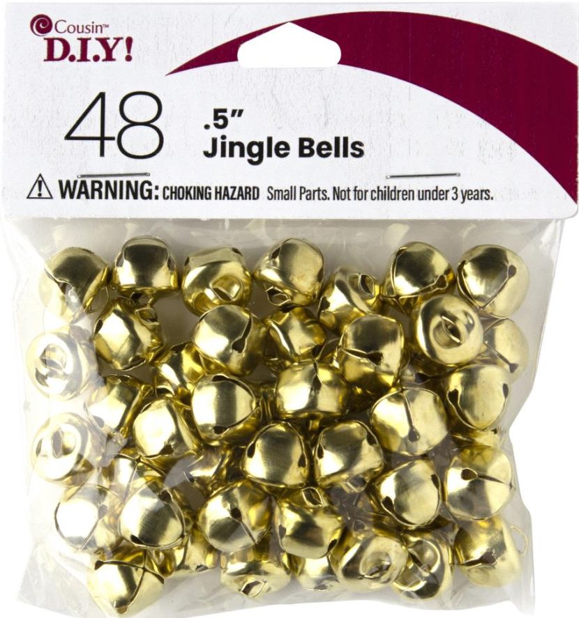 48pc 0.5&quot; Jingle Bells Gold