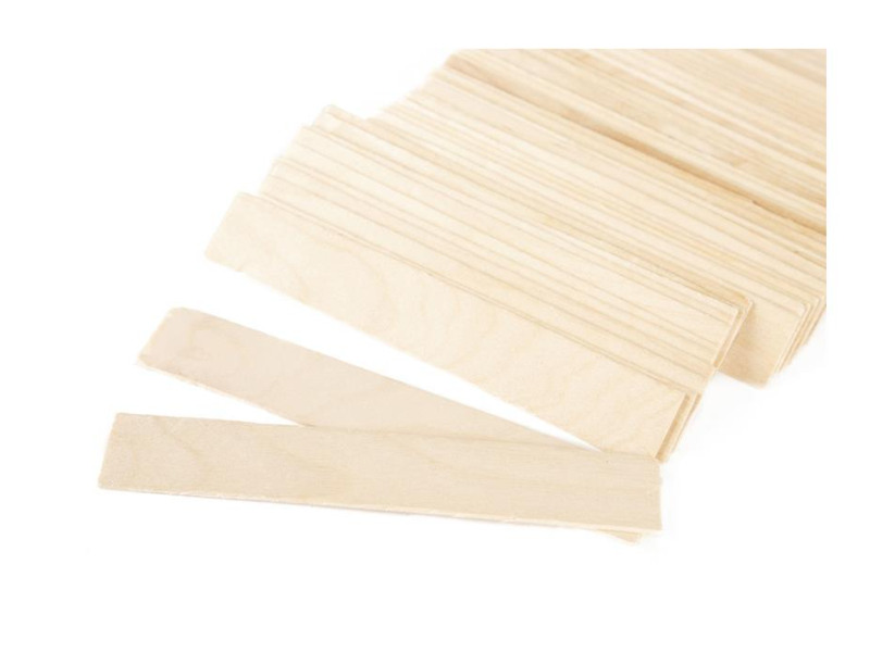 75pc 4.5&quot;x0.38&quot;x0.09&quot; Square Craft Sticks Natural