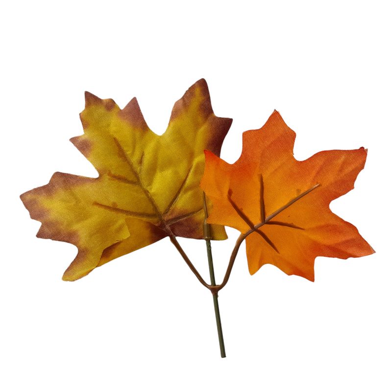 18&quot; Maple Leaf Bush x14 Orange