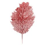 25&quot; Glitter Mesh Leaf Stem Red