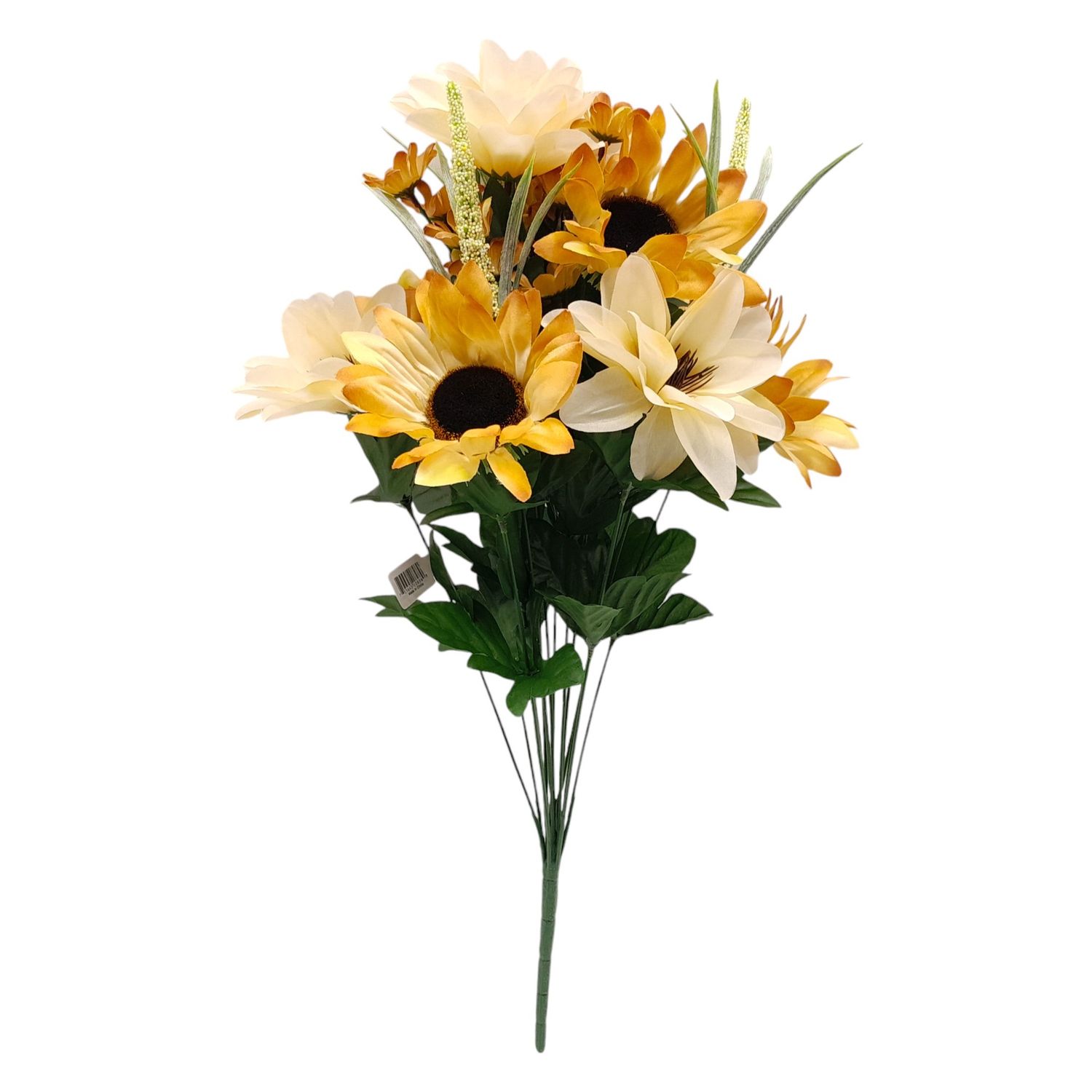 21&quot; Sunflower &amp; Dahlia Bush x14 Cream/Beige