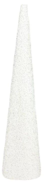 24&quot;x5.5&quot; Sequin Glitter Cone White