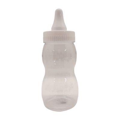 10&quot; Plastic Baby Bottle Bank White