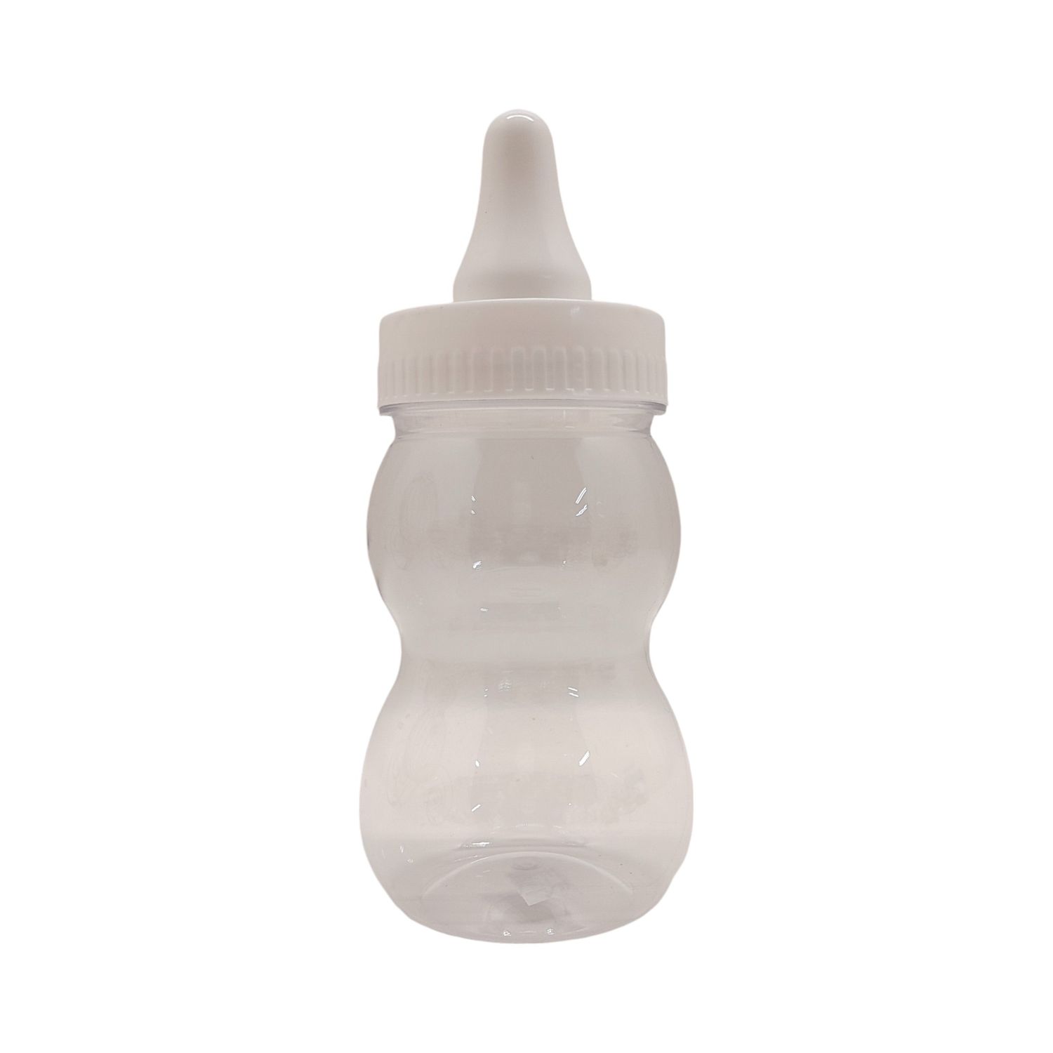 9.5&quot; Plastic Baby Bottle Bank White