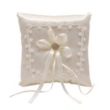 7&quot; Ring Pillow w/Pearls Ivory