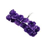 Medium Paper Flowers x12 Purple